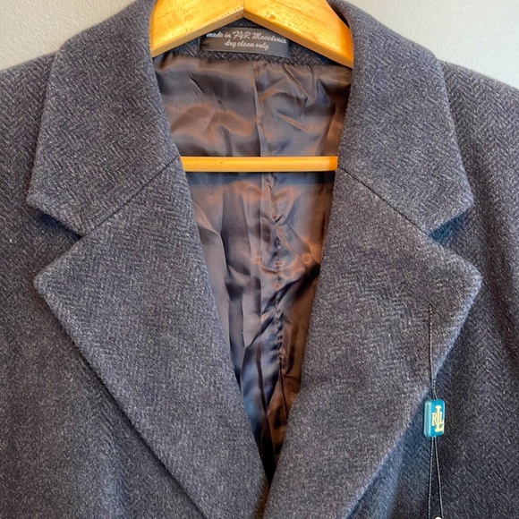 NWT Ralph Lauren cashmere/wool blend topcoat in charcoal grey - Picture 6 of 7